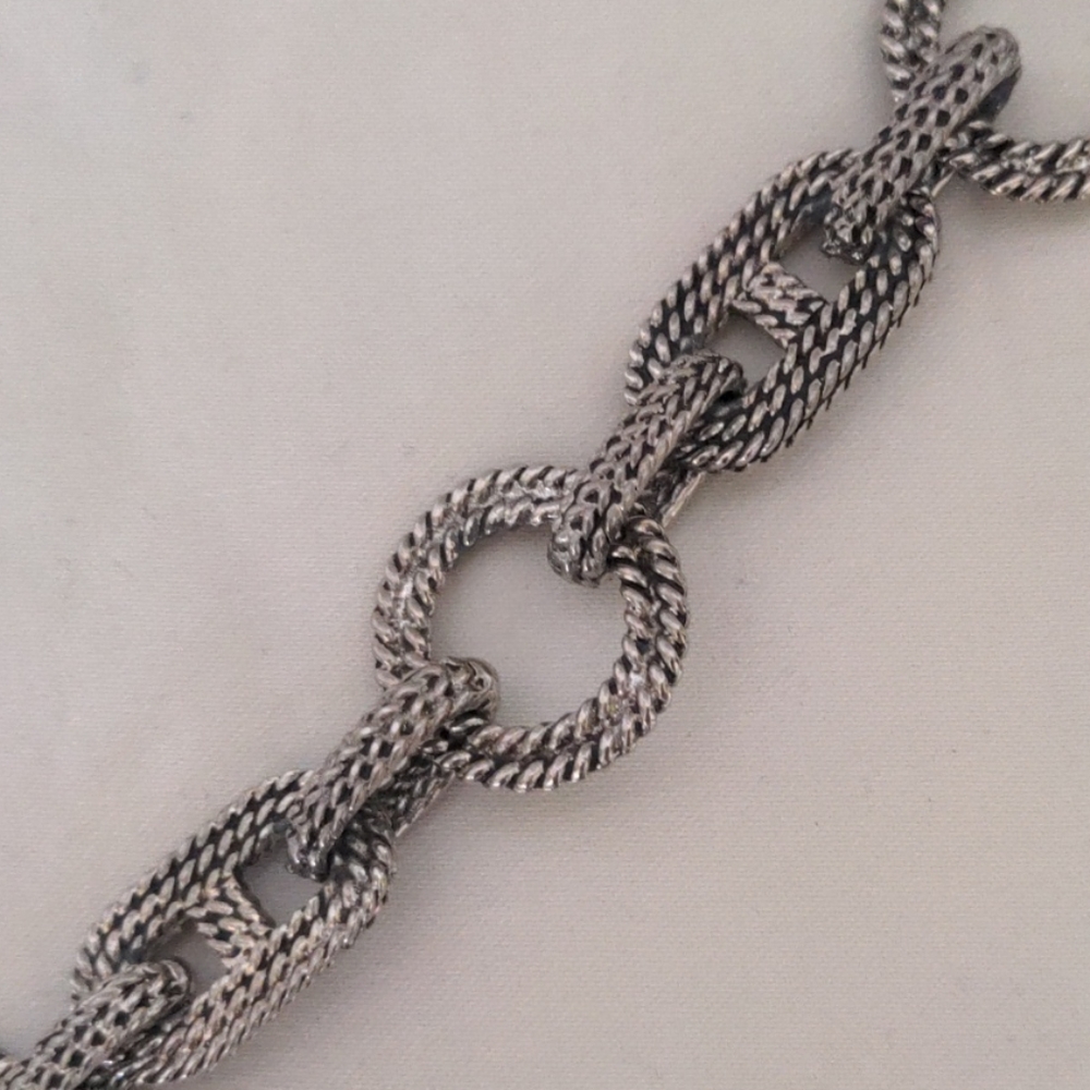Fab Silver "Rope" Bracelet - Picture 2 of 5